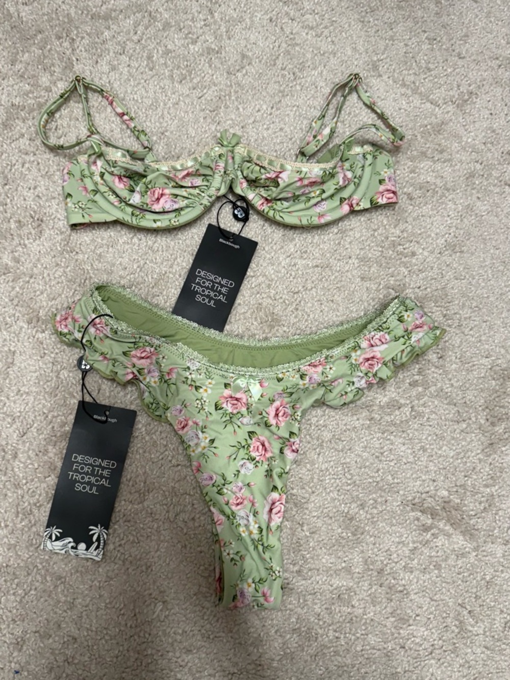 NWT Blackbough floral Ruffle Bikini Set